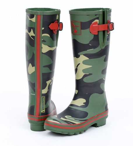 Evercreatures Wellies Camouflage Wellington Boots Camo Wellys Tall Welly Boot - Picture 3 of 4