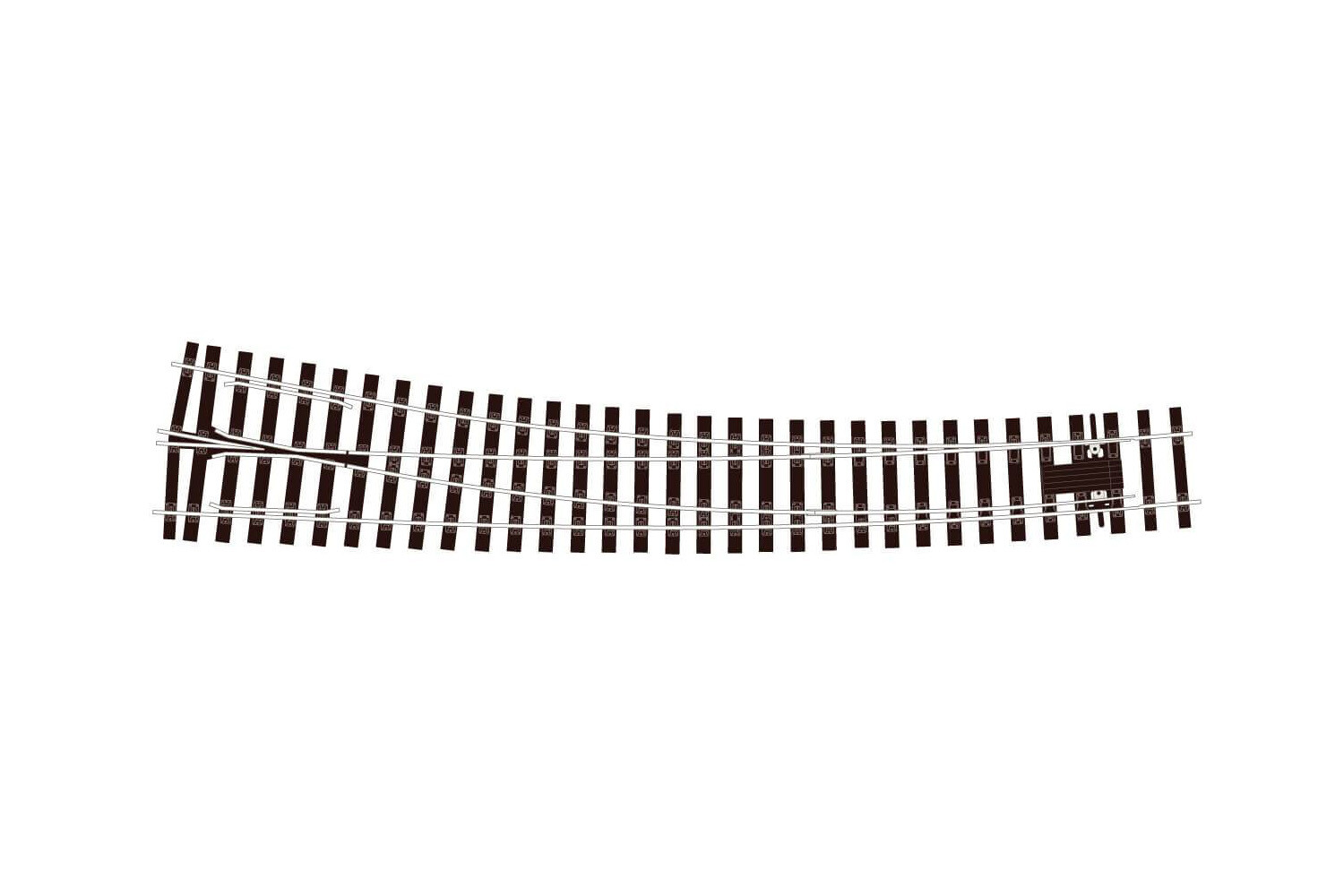 Peco SL-E786BH O Gauge Curved Right Hand Electrofrog Point