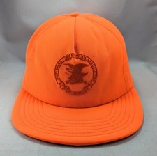 Vintage NRA Hi-Vis Foam Hunting Snapback Hat Safety Orange Made In USA 80s Vintage NRA Hi-Vis Foam Hunting Snapback Hat Safety Orange Made In USA 80s