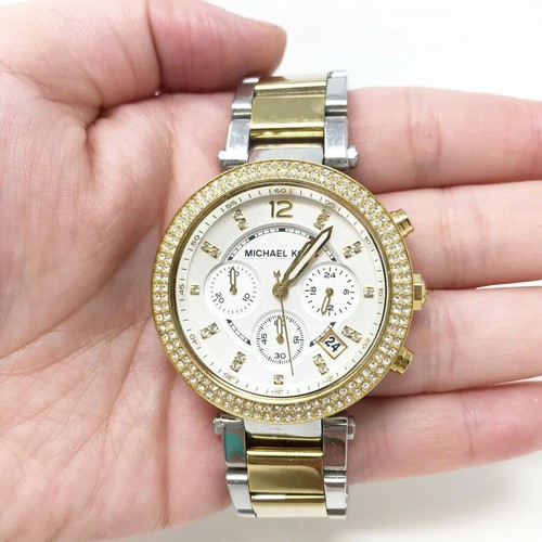 NWT Michael Kors MK5626 Parker Chronograph Champagne Dial Fashion Women's Watch - Picture 5 of 12