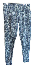 Sweaty Betty Power High Waist Leggings Blue Pattern Full Length Size Medium