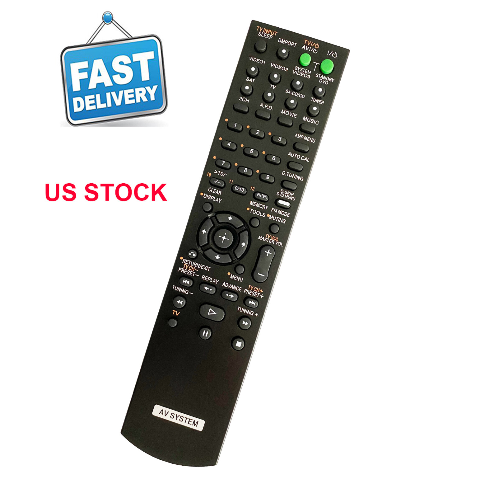 Remote Control For Sony AV System 7.2 Theater STR-DH810, STR-DN1030RM, RM-AAP078