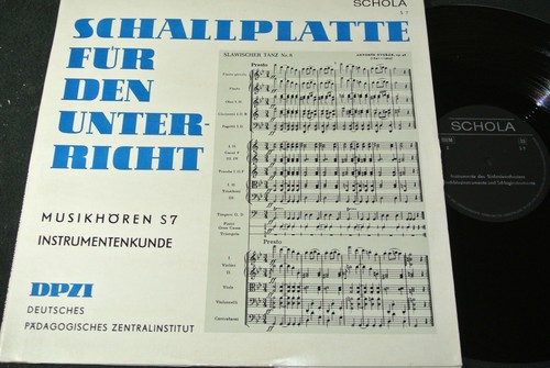 SCHALLPLATTE FÜR DEN UNTERRICHT Musikhören S7 / DDR LP 1969 SCHOLA S 7