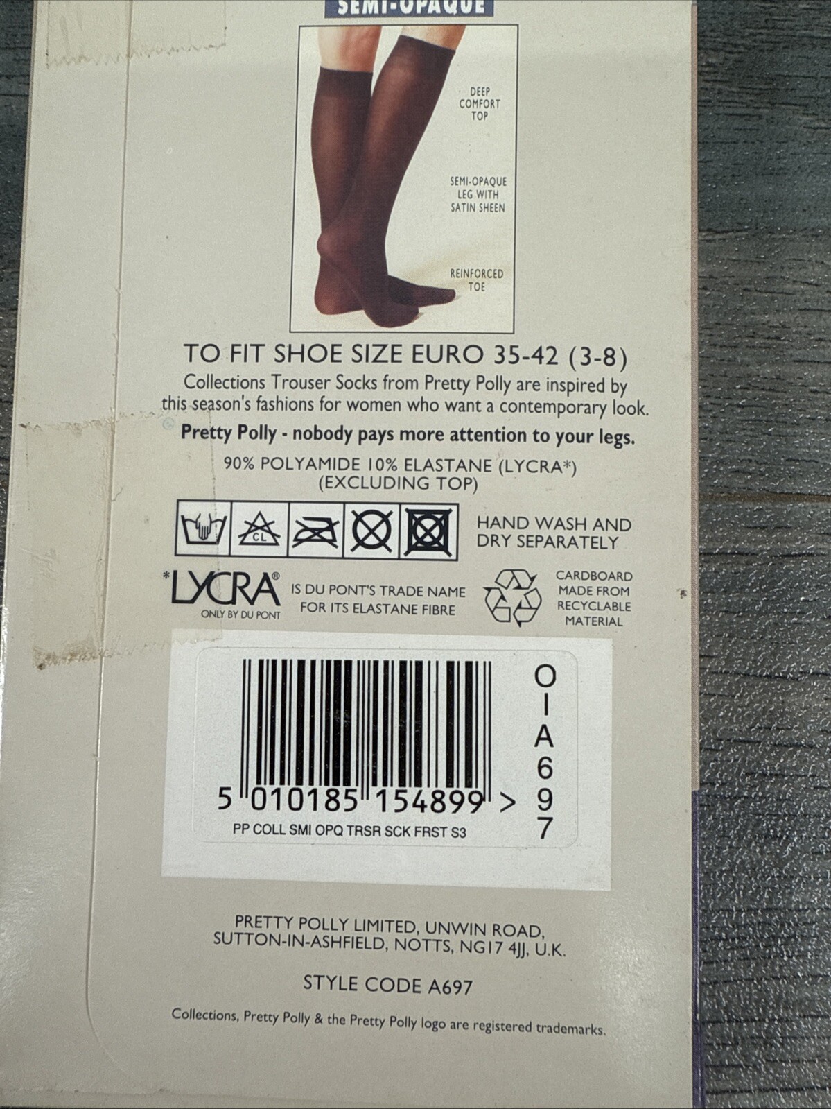 4 PAIRS PRETTY POLLY TROUSER SOCKS SATIN SEMI- OPAQUE ONE SIZE FOREST 30 Denier