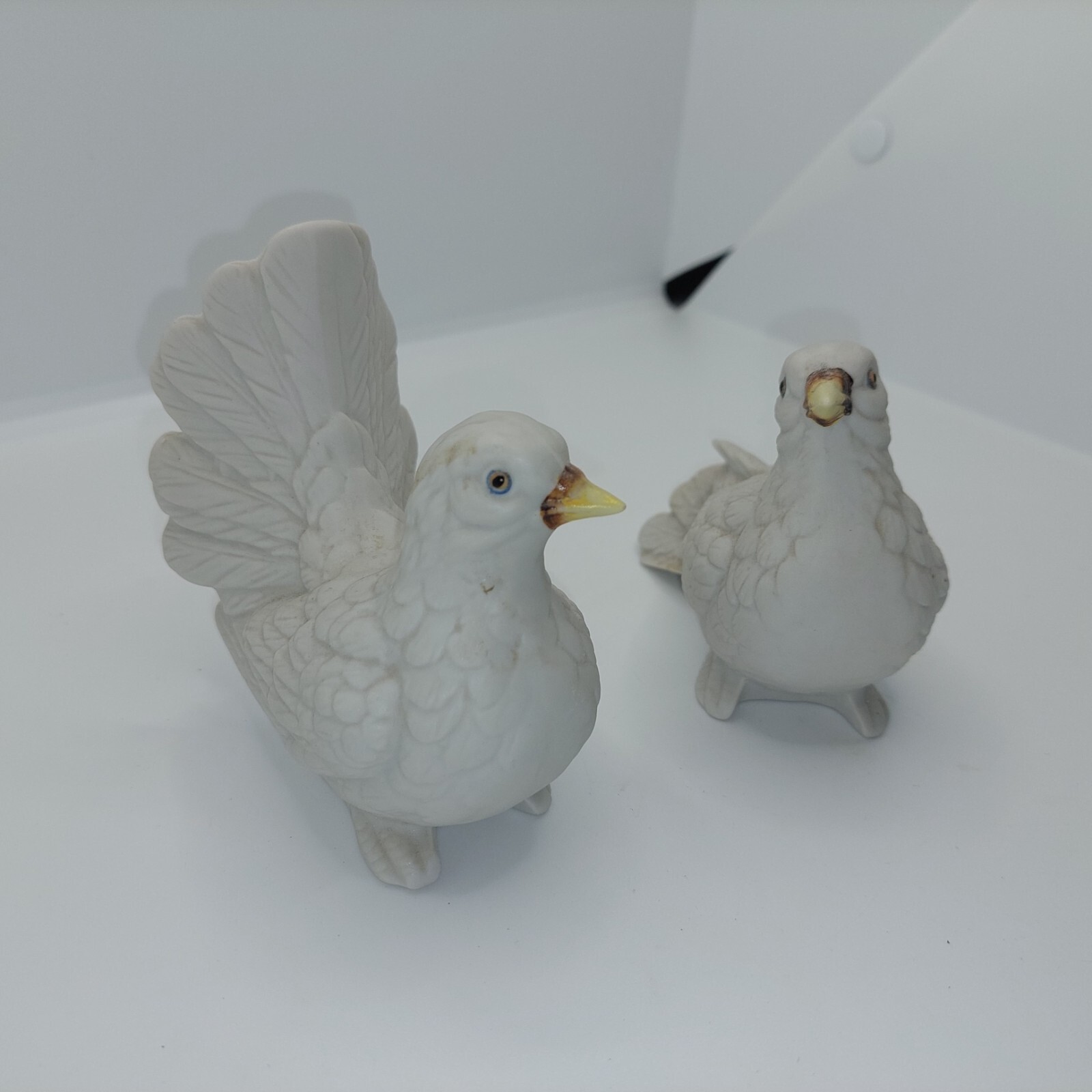 Keramik Figur Taube Taubenpaar ca. 8,5 cm hoch