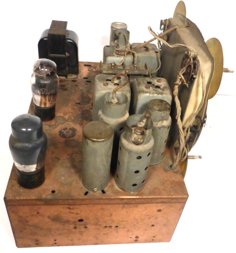 Vintage Zenith 6S152 / ch 5634: ungeprüftes GEHÄUSE mit ALLEN 6 RÖHREN & GRAFIK - Bild 5 von 6