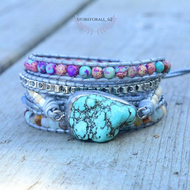 Healing Turquoise Protection Wrap Bracelet eBay