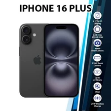 Apple iPhone 16 Plus 5G iOS Cell Phone (Black/8GB+512GB/Dual SIM/Unlocked)
