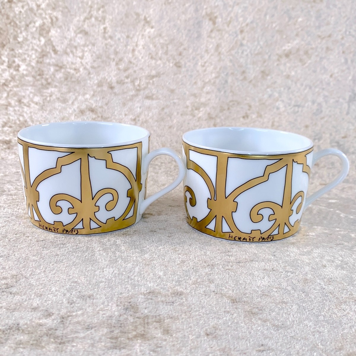 Hermes Tea Cup & Saucer Guadalquivir Gold Porcelain Tableware Set