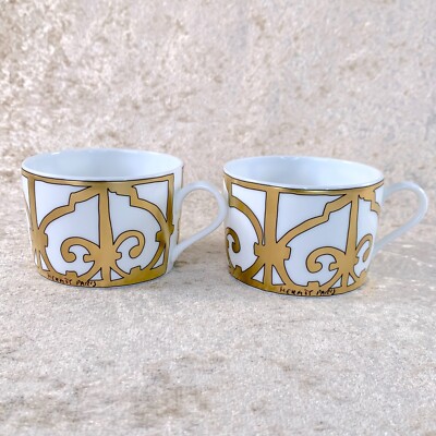 Hermes Tea Cup & Saucer Guadalquivir Gold Porcelain Tableware Set