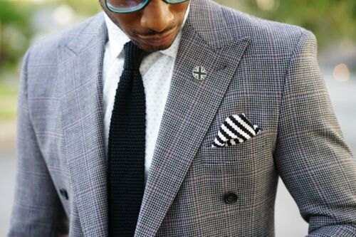Handmade Men's Highest Quality Knitted POINTED END Tie Wedding Formal Casual UK - Picture 4 of 29