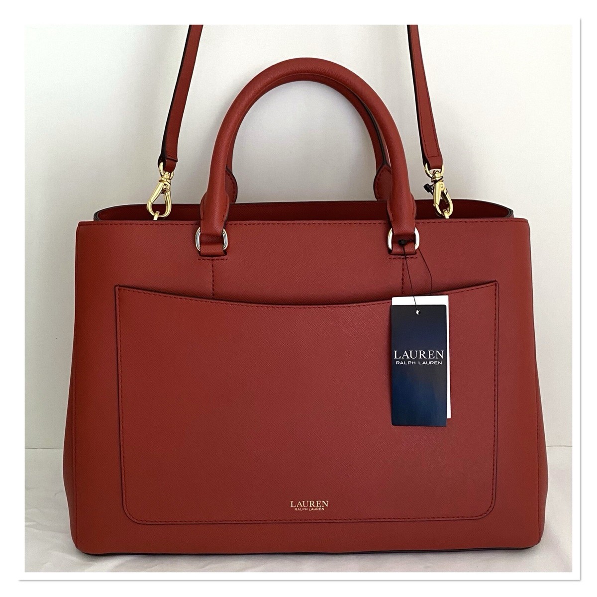 訳あり！ラルフローレンCrosshatch Leather Large Hanna Satchel Lauren Ralph Lauren Crosshatch Leather Large Hanna Satchel