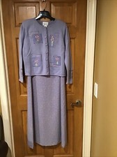 Christopher & Banks Women’sSLEEVELESS Purple DRESS(SZ 8) W/ Sweater (SZ MEDIUM)