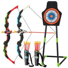 Youth Archery Bow Set W/ LED Light Up Bow  20 Suction Cup Arrows Activity Kids