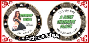 Stardust Ranch Ely Nevada Legal Cathouse Brothel Brass Coin
