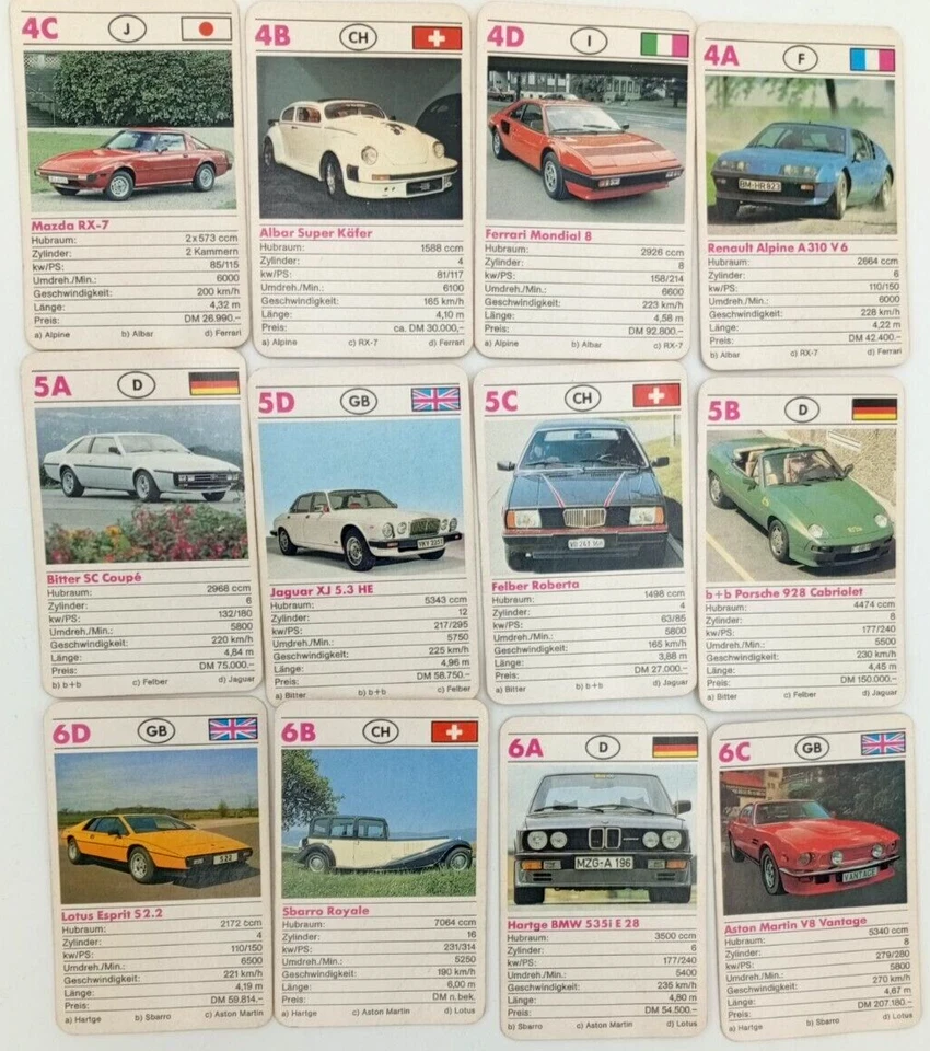 Schnittige Schlitten Quartett 32 Blatt 263210 Neue Nürnberger Karten Spielkarten - Bild 3 von 4