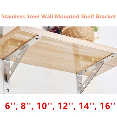 ELYSIAN Heavy Duty Metal Book Contertop Wall Shelf Brackets, L Shape 2x Floating Shelves