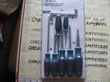 NEW NIB ANVIL SCREWDRIVER SET WITH 6 IN 1 SCREWDRIVER TOOL 9 PIECE SET