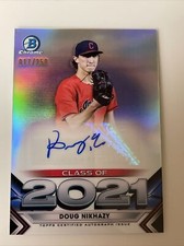 2021 Doug Nikhazy 2021 Bowman Chrome Class of 2021 Prospect Auto /250 INDIANS