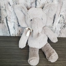 Pottery Barn Kids PBK 11" Stuffed Gray Elephant Plush Stuffed Animal W/ Neck Bow
