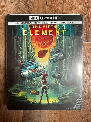 The Fifth Element w. Steelbook (4K UHD + Blu-ray + Digital, 1997, Region Free)