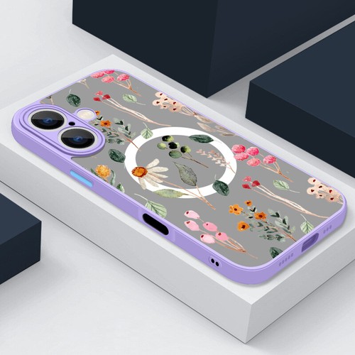 Magsafe Flower Case For iPhone 16 15 14 Pro Max 13 12 Mini 11 Magnet Matte Cover - Picture 19 of 21