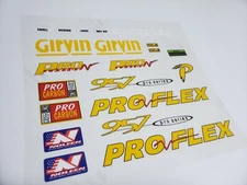 Sticker Decal Set fits ProFlex 957 Mountain Bike Girvin Pro Carbon Fork (Yellow)