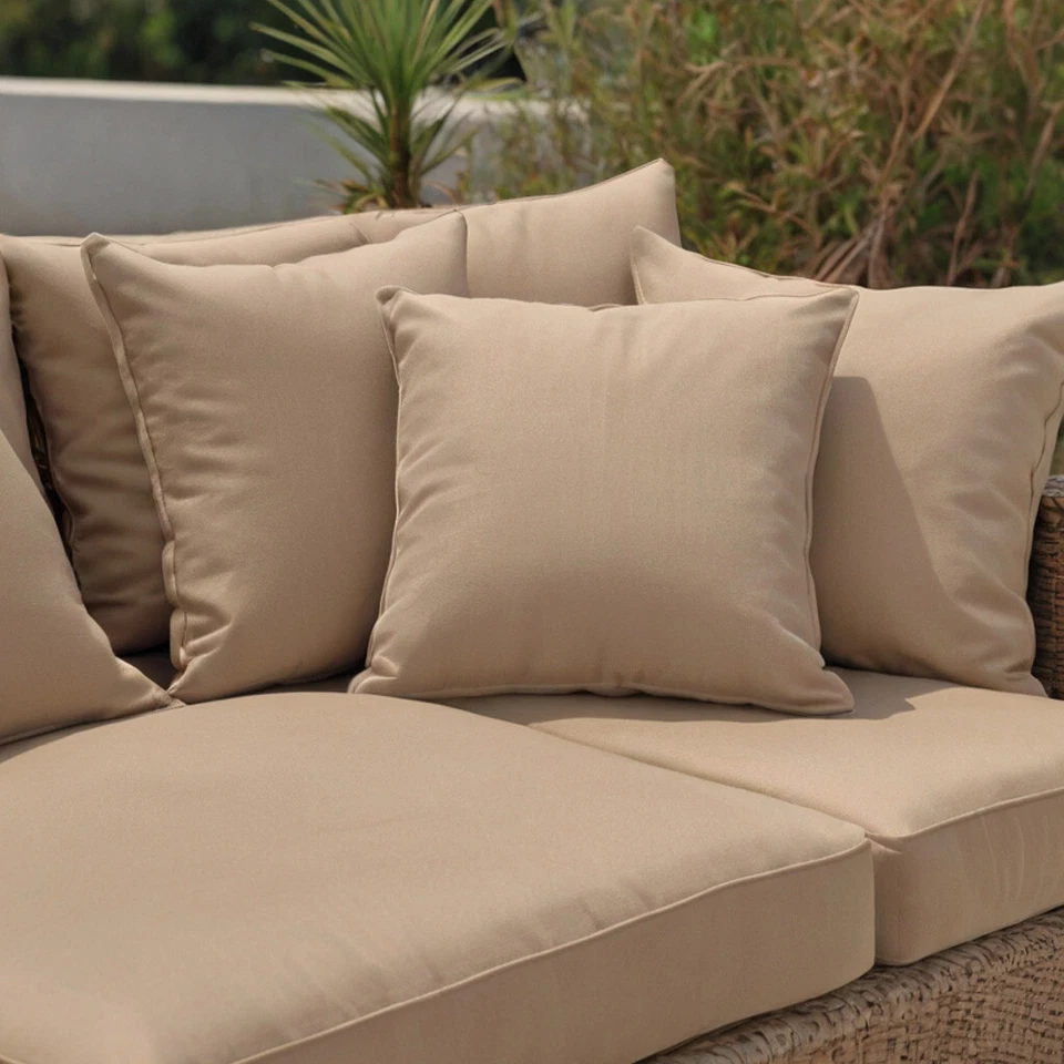 Cushions + Covers Filled, Water Resistant Outdoor, Patio, Rattan, High Quality
