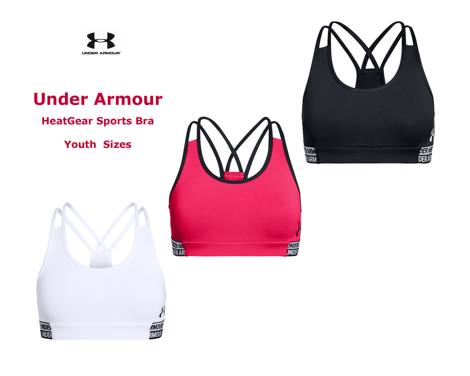 Girls' HeatGear® Armour Sports Bra