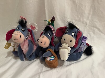 Disney Store Eeyore Love Bug Gardening  Bean Bag Plush Winnie The Pooh NWT