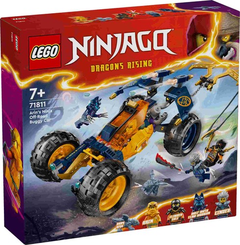LEGO 71811 NINJAGO Arins Ninja-Geländebuggy, 4 Minifiguren, Cockpit, 2 Shooter - Picture 3 of 6