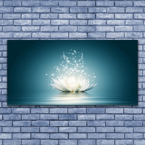 Tableau Sur Verre Moderne Menthe Rafraîchissante 70x50cm - Décoration Murale Salon Horizontal