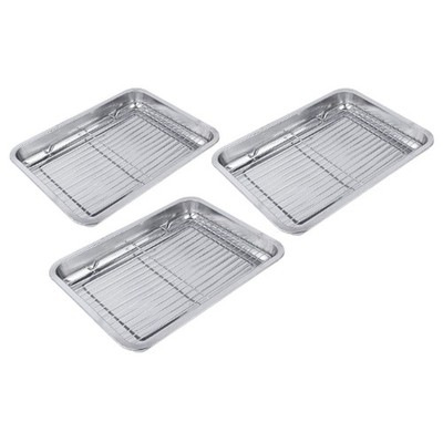 Backblech mit Rack Cookie -Blatt mit Drahtgitter Backpfanne Kekspfanne zum
