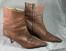 Prada Women  s Leather Zip-Up Boot Bootie