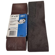 Norton 3x21 10 Sanding Belts 5 -120 Grit Fine Aluminum Oxide 02062 5-E80 Grit