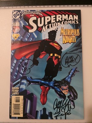 Superman in Action Comics #771 Signed By Chuck Dixon Nightwing DC 1938