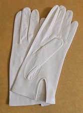 New Vintage ARIS White Kid Leather 8.5" Long Gloves Sz7 Italy