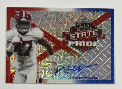 2021 Leaf Metal Draft #SP-JW1 Jaylen Waddle State Pride Auto 1/3  AR159