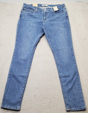 Levi's Jeans Womens 32/30 Blue Denim Hypersoft Mid-Rise Slim Fit 711 Skinny Leg