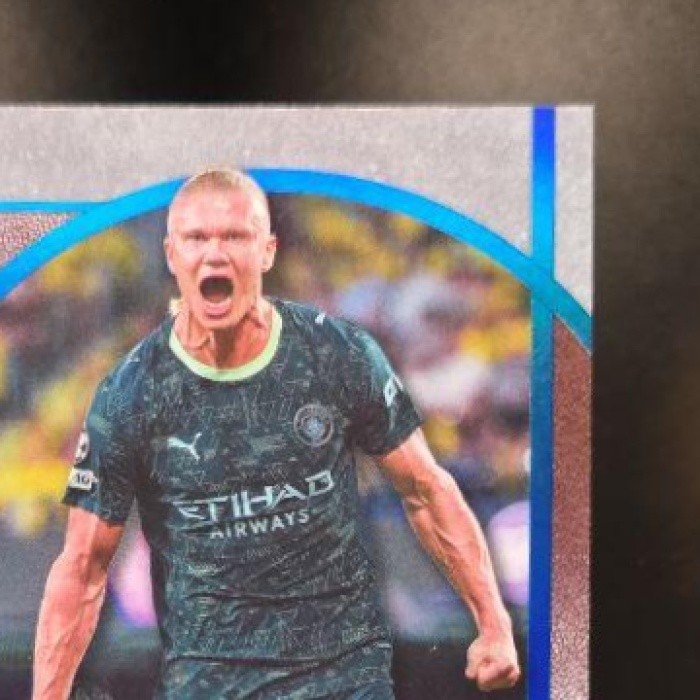 2025 Topps Museum UEFA Club Competitions Erling Haaland #9 Sapphire /150 view 5