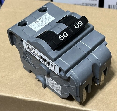 #ad 50 Amp Federal Pacific Electric Stab Lok Circuit Breaker 120 240VAC 2 Pole NA $79.99