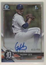 2018 Bowman Chrome Prospect Refractor 412/499 Gregory Soto #BCPA-GSO Auto 7qg
