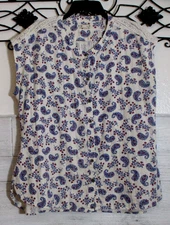 Ruff Hewn Women's Top Size L Short Sleeve Multicolored Paisley