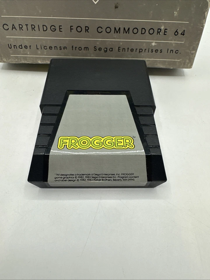 VTG 1983 Frogger Commodore 64 Cartridge & Original Box Sega Enterprise No Manual - Image 2 of 4
