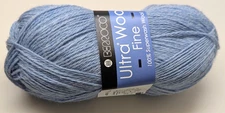 Single Berroco Ultra Wool Fine 100% Superwash 53162 Sky Blue Fingering DS