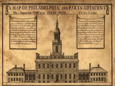 Independence Hall, entitled ''A Map of Philadelphia, and Parts Adjacent''. Photo R