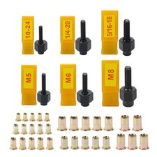 Hand Rivet Nut Tool,Handy Rivnut Tool - Metric  SAE with 30pcs Steel Rivet Nuts