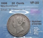 1898 Newfoundland 50 Cents — photo from another recent sale