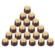 20Pcs Guitar Control Knob for 6mm/0.24" Dia Potentiometer, Brown-Gold