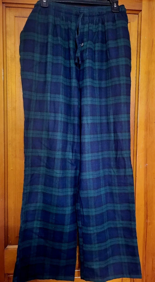 NUEVO CON ETIQUETAS L.L. Pijama de franela de algodón a cuadros negro Bean para hombre M Foto 2 de 4